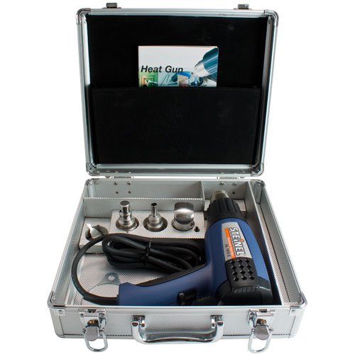 Steinel, Classic Heat Gun Kit With HL 1910E, 9mm Reduction Nozzle, 14 and 39mm Reflector Nozzle, Carrying Case, Application Guide Book