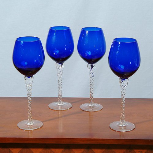 Cobalt Goblets - Set of Four