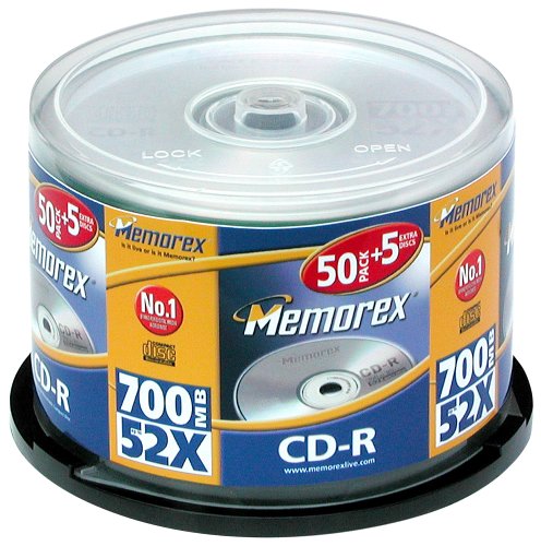 MP3 Player: Memorex CD-R CD-Rohlinge 55er Spindel, 700 MB, 52x
