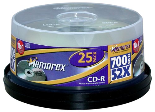 MP3 Player: Memorex CD-R CD-Rohlinge 700MB (52x) 25er-Spindel