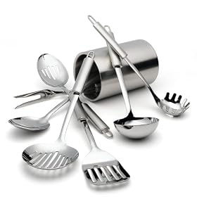 Pinzon 8-Piece Stainless-Steel Tool Set with Canister Holder by Pinzon