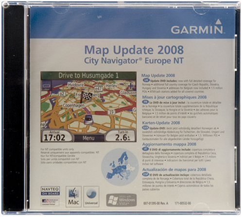 Garmin One Time Map Update for City Navigator Europe (2009 Edition - DVD)