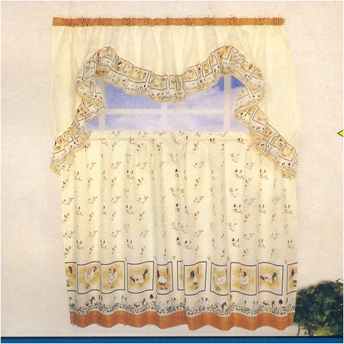 Rooster Kitchen Curtain Set-Clearance Final Sale