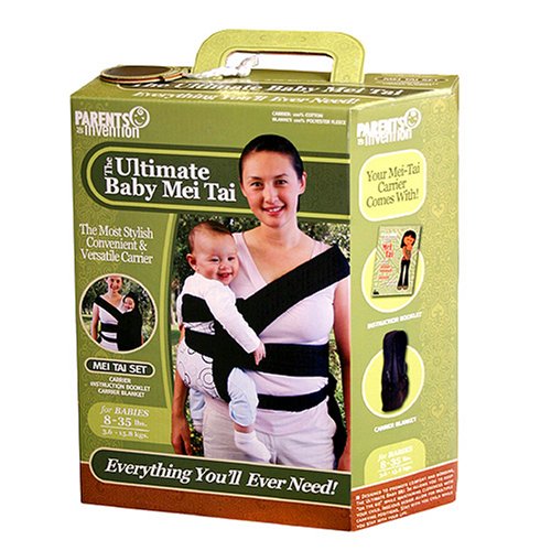 Parents of Invention Ultimate Baby Mei Tai Black Reversible One-Size-Fits-All