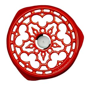 Le Creuset Cherry Red Warming Trivet with Candle 9-in. by Candles