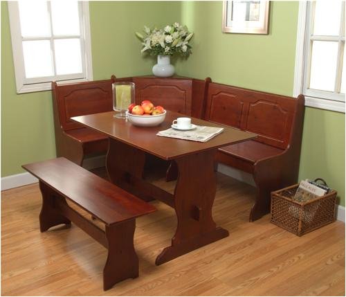 NOOK 3 Piece Dining Set Walnut 40094WAL