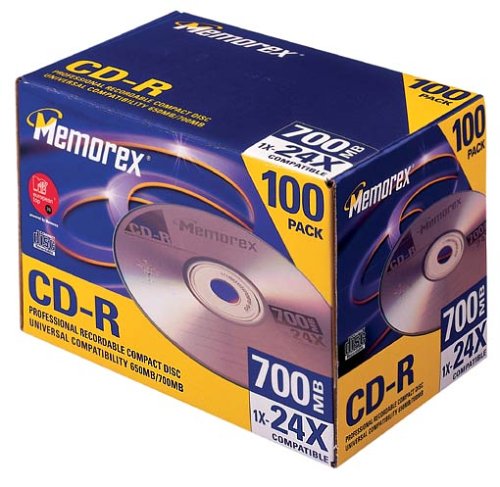 MP3 Player: Memorex CD-Rohlinge CD-R 700MB (max. 24x) 100er-Spindel