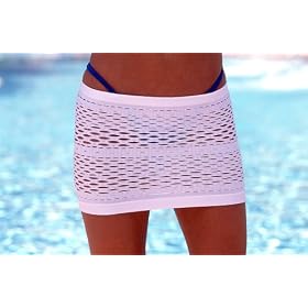 Mesh Skirt - White , Sexy Beach, Pool, Lingerie