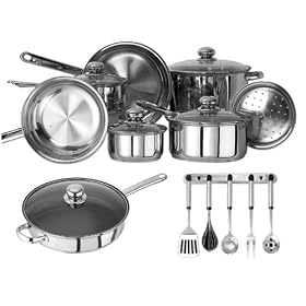 Innova Classicor 19-Piece Stainless-Steel Cookware Set with Lids by Innova