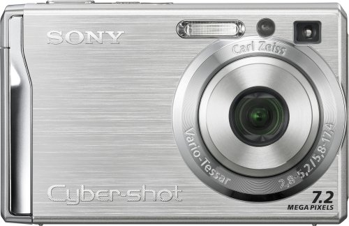 Sony Cybershot DSCW80 7.2MP Digital Camera with 3x Optical Zoom and Super Steady Shot (Silver) 