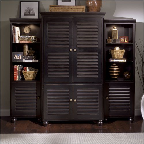 Riverside Furniture 47157 / 47158 / 47159 Chesapeake Inn Bookcase Pier Entertainment Set in Antiq...