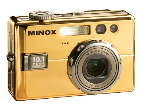 Minox DC1011 Carat 10.1MP Digital Camera with 3x Optical Zoom (24k Gold Plated with 10 2mm Diamonds)