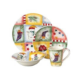 Pfaltzgraff Holiday Magic 16-Piece Dinnerware Set. Service For Four by Pfaltzgraff
