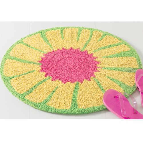 Yellow Daisy Double-Sided Cotton Bath Rug