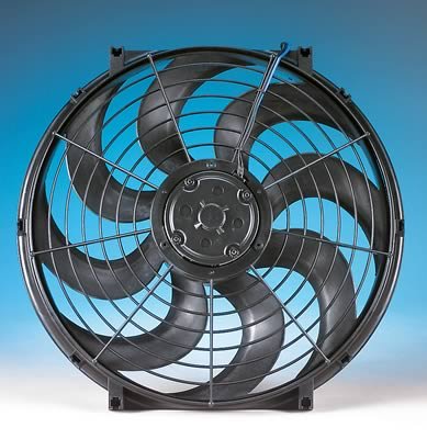 Flex-a-lite 398 Syclone Black 16 S-Blade Reversible Electric Fan
