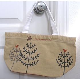 Cute Shinzi Katoh Short Tote Bag, Branch and bird from amazon.com