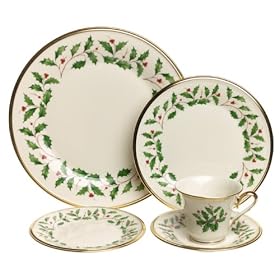 Lenox Holiday 20-Piece Gold-Banded Fine China Dinnerware Set, Service for 4 by Lenox China