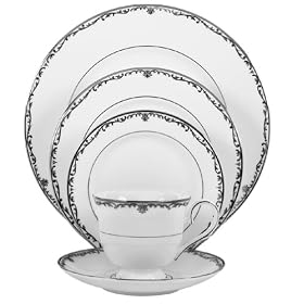 Lenox Coronet Platinum Bone China 5-Piece Place Setting, Service for 1 by Lenox