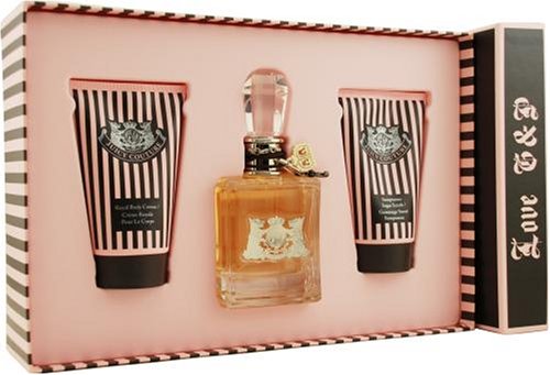 Juicy Couture by Juicy Couture For Women. Set-eau De Parfum Spray 3.4-Ounces and Body Creme 4.2-Ounces and Sugar Scrub 4.2-Ounces