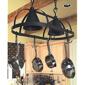 Oval Dutch Lighted Pot Rack by CAROLINA Rustica