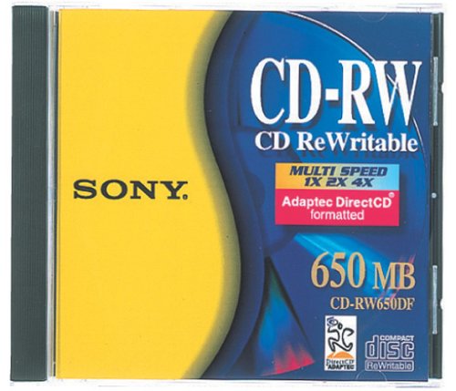 Festplatten: Sony CD-RW 4x 650MB CD-Rohling
