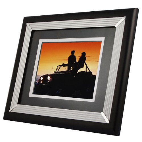 TAO 8-Inch 256MB Double-Matted Modern Digital Frame (Black and Silver)