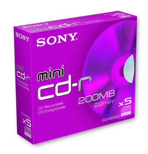 Festplatten: Sony CD-R Recordable Mini 8CM 5er Pack