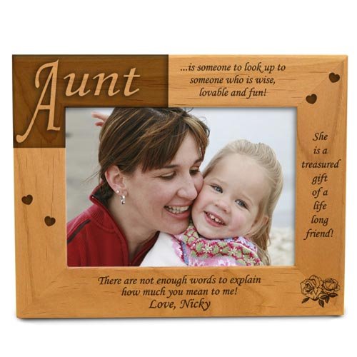 Personalized What It Means To Be an Aunt Wooden Picture Frame