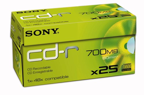 Festplatten: Sony CD-Q80N CD-Rohlinge CD-R 80min 25er-Pack