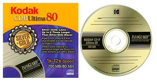 Kompaktanlagen: Kodak Ultima CD-R 700MB CD-Rohlinge max 12x 10er Pack