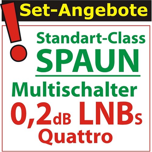 Festplatten: Set : Spaun 5/16 Multischalter SMS 51609 NF mit Inverto Quattro LNB 0.2 dB: 5 Jahre Garantie ! ; HD ready !