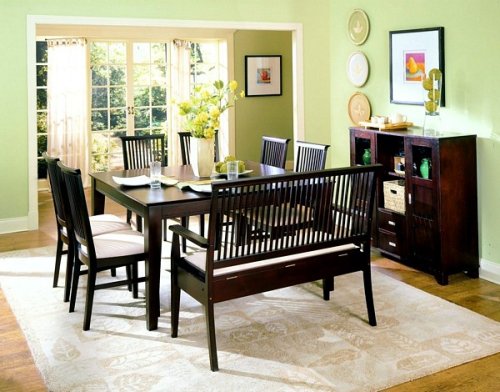 7pc Highlander Collection Solid Wood Dining Table and Chairs Set