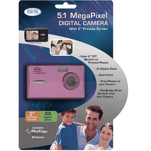 Sakar Digital Concepts 87492 5.1 Megapixel Digital Camera, Pink