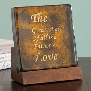 The Bombay Company Store: Father's Plaque on Wooden Stand :  gift idea wooden stand bombay