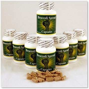 8 Bottles of Broccoli Sprout Premium Herbal Supplement Capsules with Sulforaphane - 250 Mg. 30 Count Per Bottles, 8 Bottles - Made From Organic Broccoli Sprouts -Handy Pantry Broccoli Capsules Are Lab Essayed and Quality Guaranteed. Help Prevent Cancer for Pennies Per Day. 100% Natural Ingredients with No Fillers. 