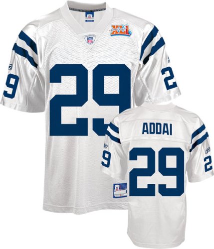 Joseph Addai Indianapolis Colts White Super Bowl XLI Jersey