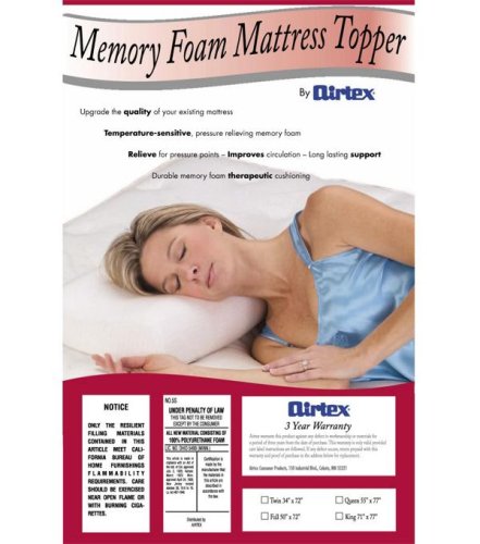 Airtex Queen Memory Foam Mattress Pad