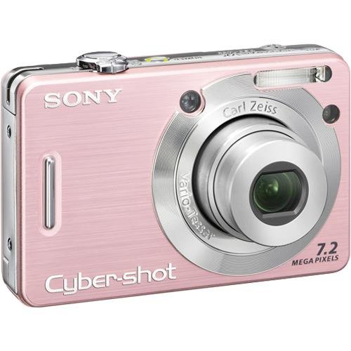 Sony Cybershot DSCW55 7.2MP Digital Camera with 3x Optical Zoom (Pink)