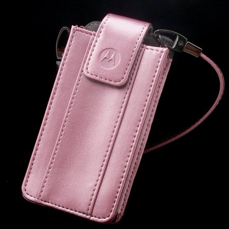 Festnetztelefone: funkt. Ledertasche Motorola pink