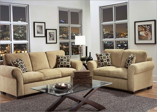 U.F.I 1650-ML Series Manning Lotus 3 pc. Living Room Set