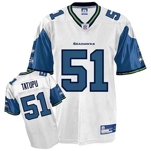 Reebok Seattle Seahawks Lofa Tatupu Youth White Replica Jersey