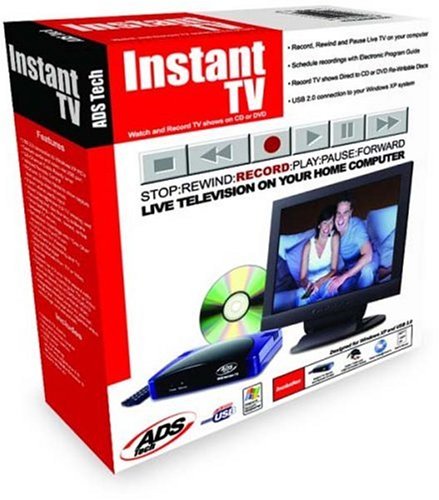 Elektronik und Foto: ADS Instant TV USB w/ remote TV Karte extern USB2.0 analog Fernbedienung MPEG-2 Timeshift Direct-to-Disc Video-IN