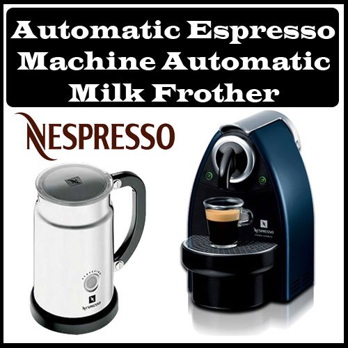 Nespresso C100-TB Essenza C100 Automatic Espresso Machine Coffeemaker in Twilight Blue and Aeroccino Automatic Milk Frother