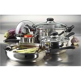 7PC. High Polished COOKWARE SET, 18 0 stainless steel by Cook's Corner