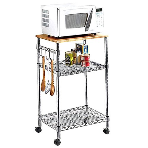 Chrome Microwave Cart