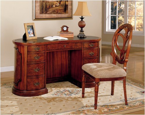 Kidney Shaped Desk With Chair