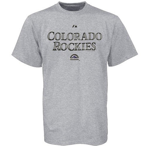 Majestic Colorado Rockies Ash Series Sweep Short Sleeve T-Shirt