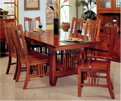 7pc Mission Style Brown Finish ...