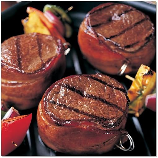 Omaha Steaks 6 oz. Bacon-Wrapped Top Sirloin Food