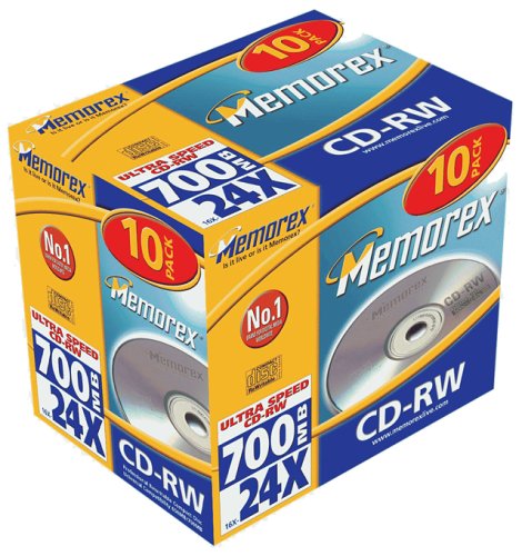MP3 Player: Memorex CD-RW CD-Rohlinge 700MB (16-24x) 10er-Pack